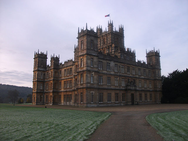 The real Downton: Highclere Castle - Photograph from Highclere Castle (Wikimedia Commons)