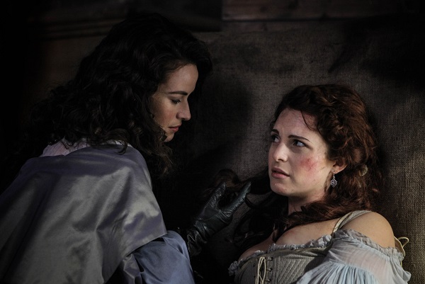 Milady (MAIMIE MCCOY) and Constance Bonacieux (TAMLA KARI) in Episode 10 of The Musketeers - Image Credit: BBC/Dusan Martincek