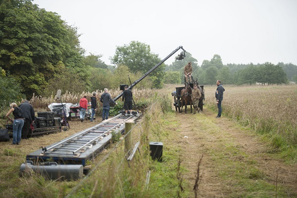Another BTS look at the on location filming - Image Credit: BBC/Nick Wall