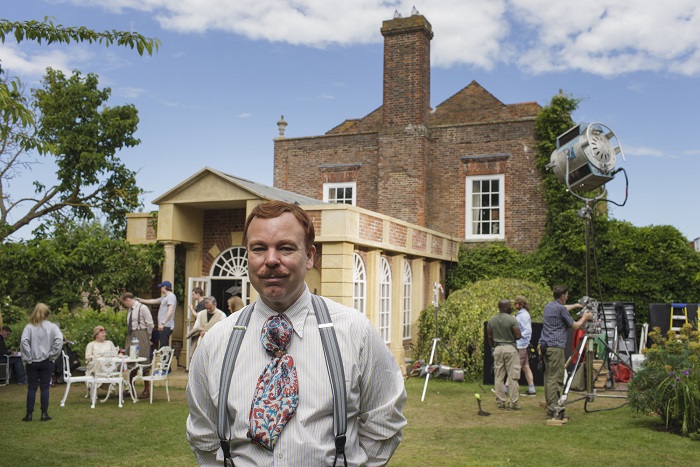 Mapp & Lucia BBC: STEVE PEMBERTON (Georgie) at Lamb House in Rye filming BBC's Mapp and Lucia - Image Credit: BBC/Nick Briggs