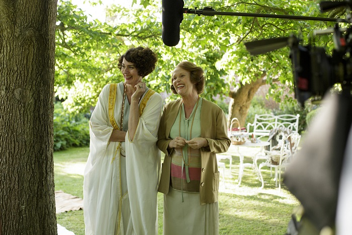 2014 BBC TV Drama: A behind the scenes look at ANNA CHANCELLOR (Lucia) and MIRANDA RICHARDSON (Mapp) during filming of Mapp & Lucia - Image Credit: BBC/Nick Briggs