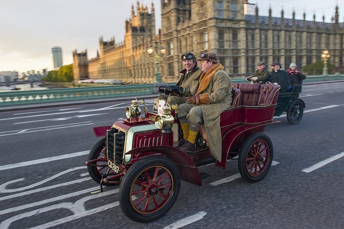 Mike Brewer and Edd China take part in the Veteran Car Rally from London to Brighton - 