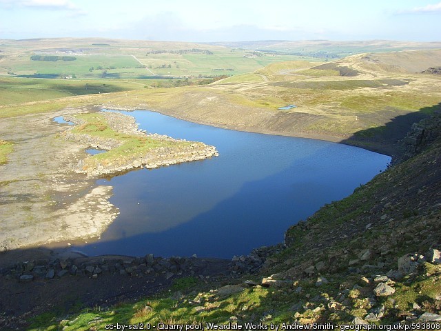 Quarry pool, Weardale Works - Image © Copyright Andrew Smith and licensed for reuse under this Creative Commons Licence
